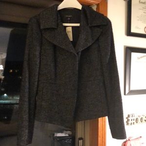 Ann Taylor black tweed suit jacket
